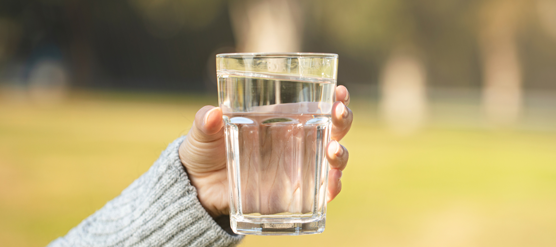 Drinking water glass